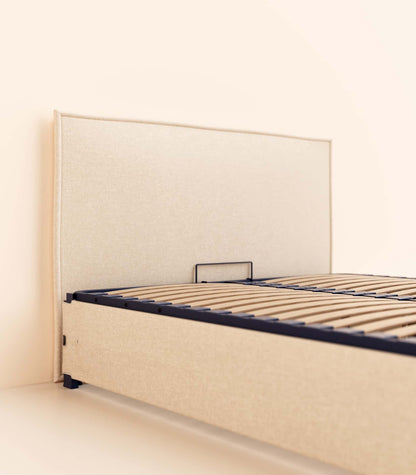 Lit coffre Beige-Standard