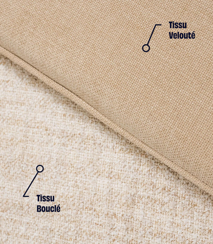 Lit scandi Beige Bouclé-Plus - MASQUÉ