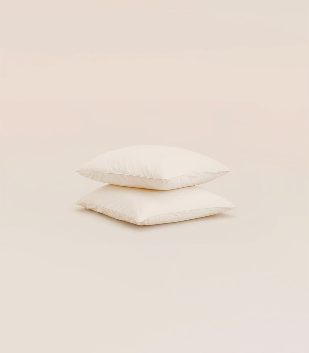 Taies d'oreiller en percale de coton Taies d'oreiller en percale de coton - Beige ivoire