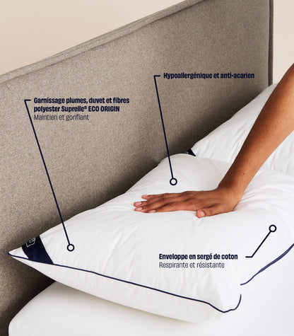 Oreiller incroyable 2 oreillers 50 x 70 cm