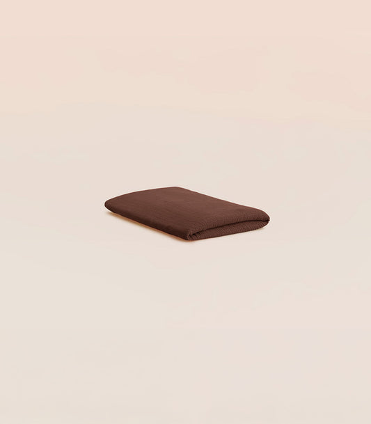 Drap housse en gaze de coton - Marron moka