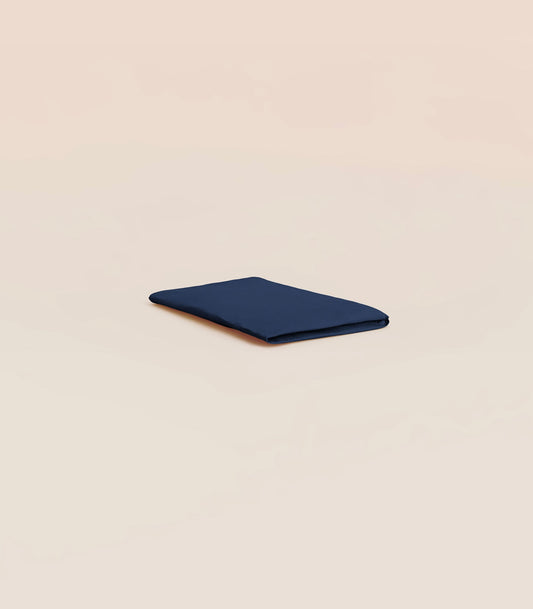Drap housse en percale de coton - Bleu océan