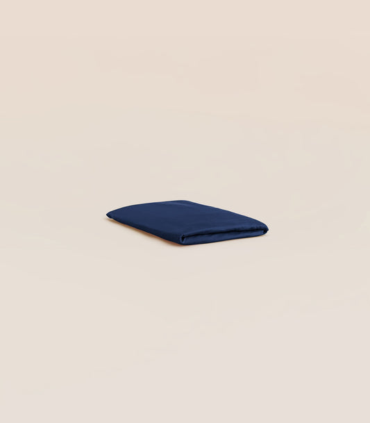Drap housse en satin de coton - Bleu meltem