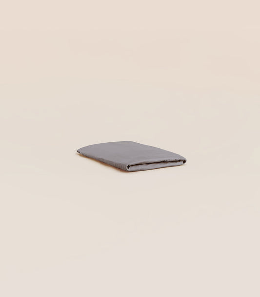 Drap housse en satin de coton - Gris levant