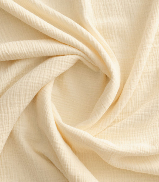 Drap housse en gaze de coton - Blanc vanille