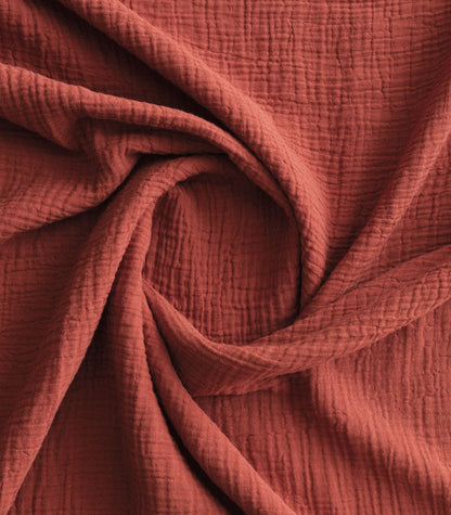 Parure en gaze de coton Parure en gaze de coton - Orange corail