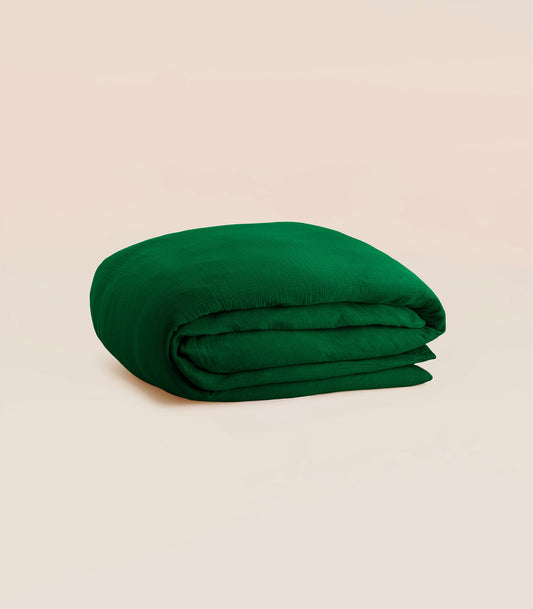 Housse de couette en gaze de coton - Vert romarin