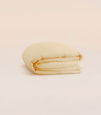 Housse de couette en percale de coton Housse de couette en percale de coton - Jaune beurre