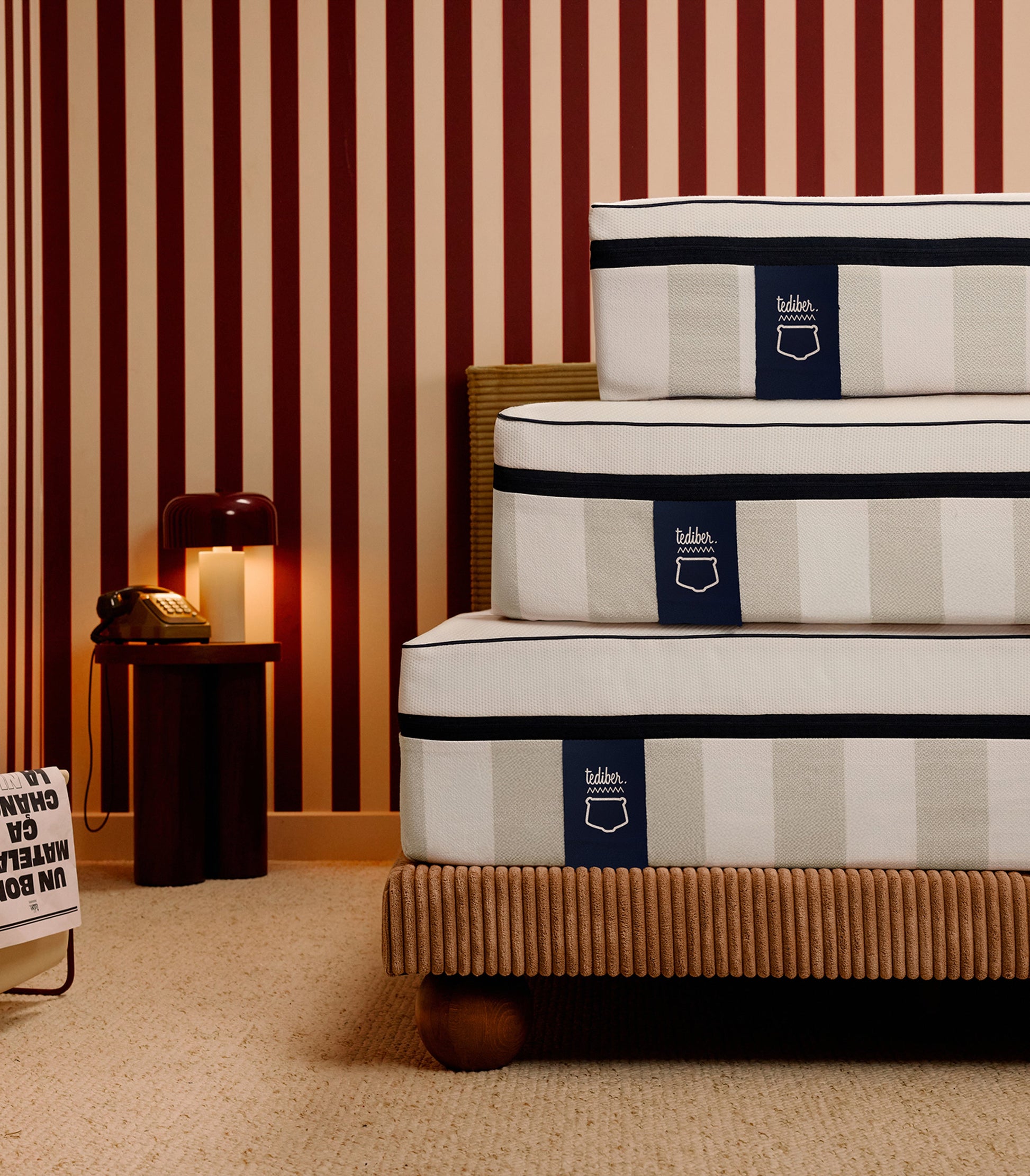 Pack lit 2 places Hybride Matelas Hybride Infinite®-Infinite-Sommier coffre-Beige