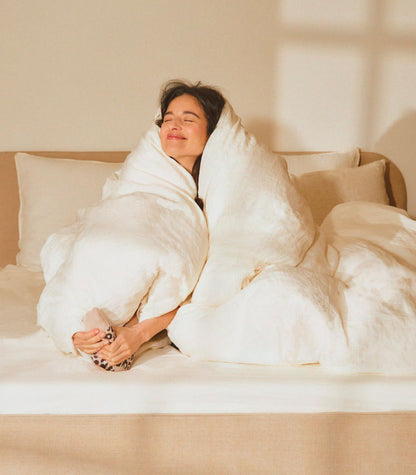 Drap housse en lin lavé Drap housse en lin lavé - Ecru naturel