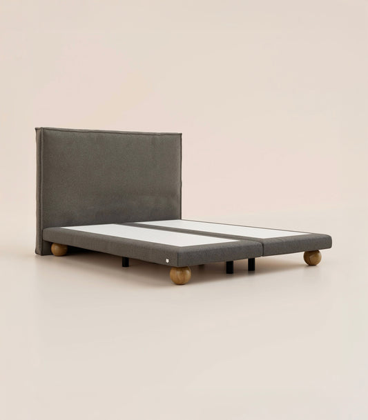 Lit boxspring – Bouclette Ardoise