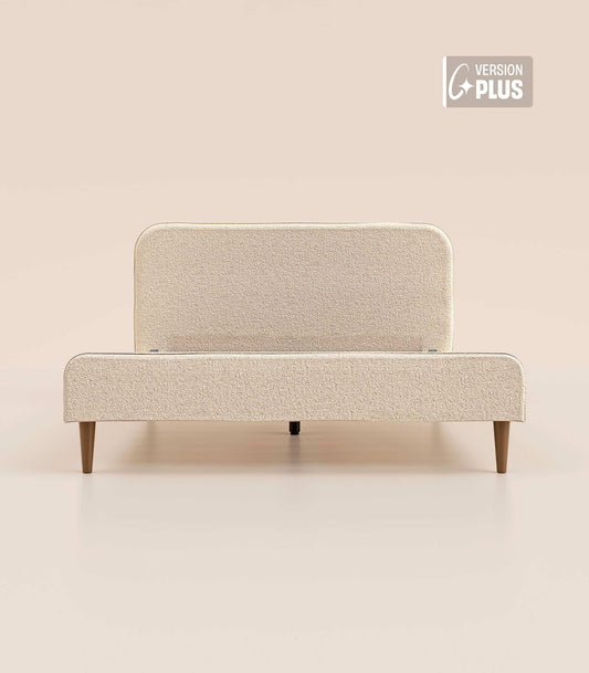 Lit scandi - Beige Bouclé