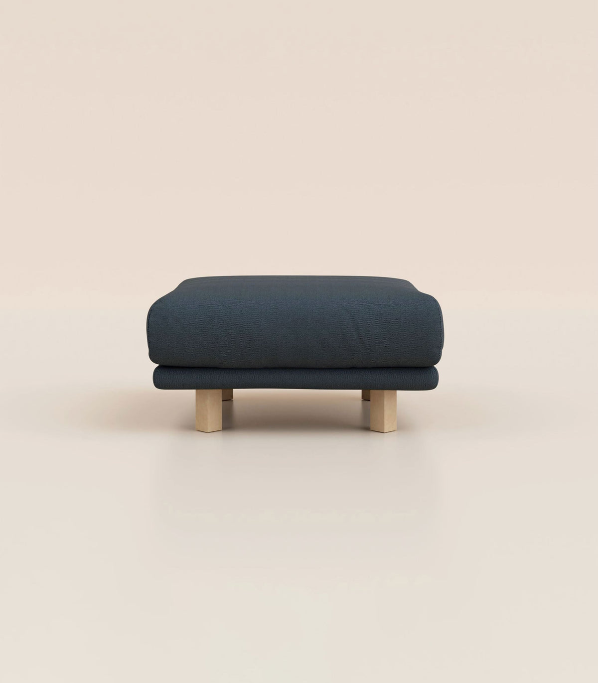 Module d'angle Bleu profond-Pieds carrés - Bois clair
