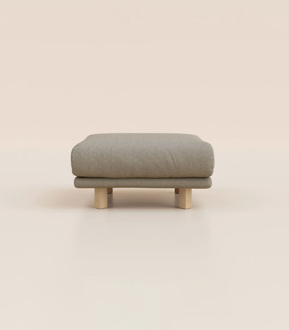 Module d'angle Gris Nuage-Pieds carrés - Bois clair
