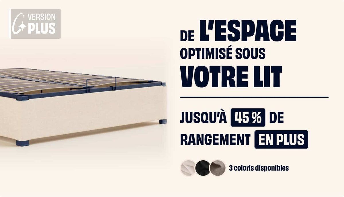 Sommier coffre Beige-Plus-1 place