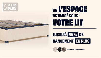 Sommier coffre Beige-Plus-1 place