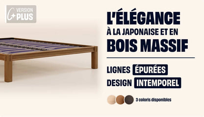 Sommier en bois Bois foncé-Plus
