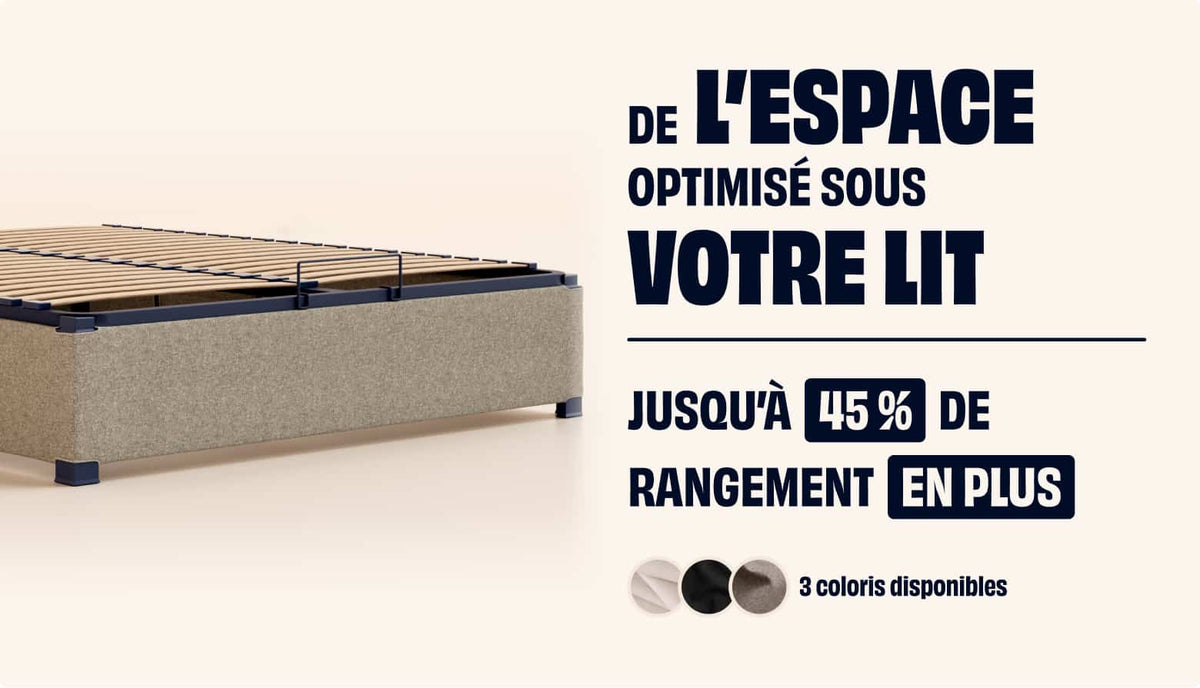 Sommier coffre Gris-Standard-1 place