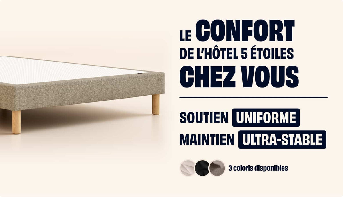 Sommier tapissier Gris-Pieds Hêtre clair-Standard-1 place