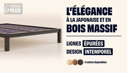 Sommier en bois Bois noir-Plus