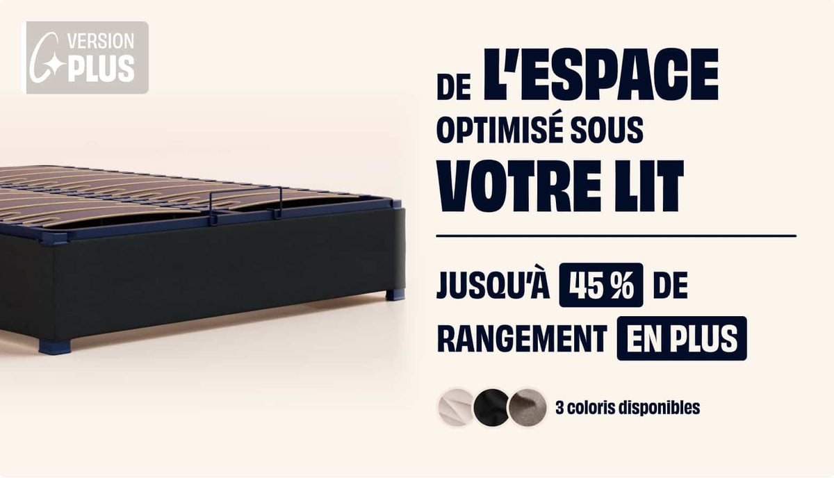 Sommier coffre Noir Anthracite-Plus-1 place