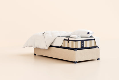 Pack Lit Coffre 5 étoiles Matelas Hybride-Hybride-Sommier coffre-Beige-Plus
