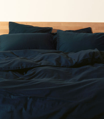 Taies d'oreiller en satin de coton Taies d'oreiller en satin de coton - Bleu Tediber