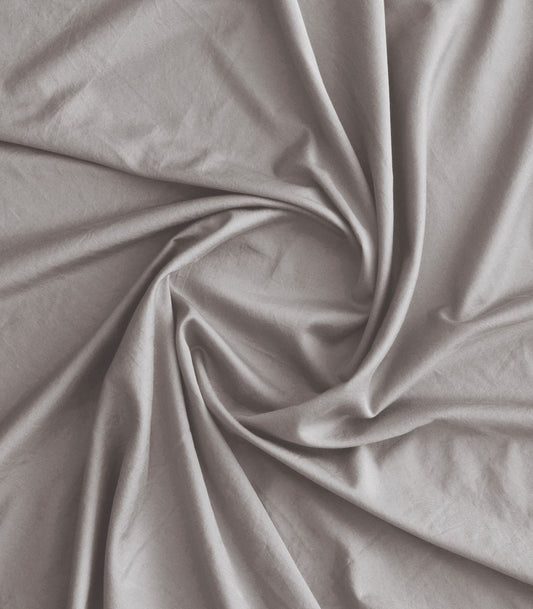 Parure en satin de coton - Gris écume
