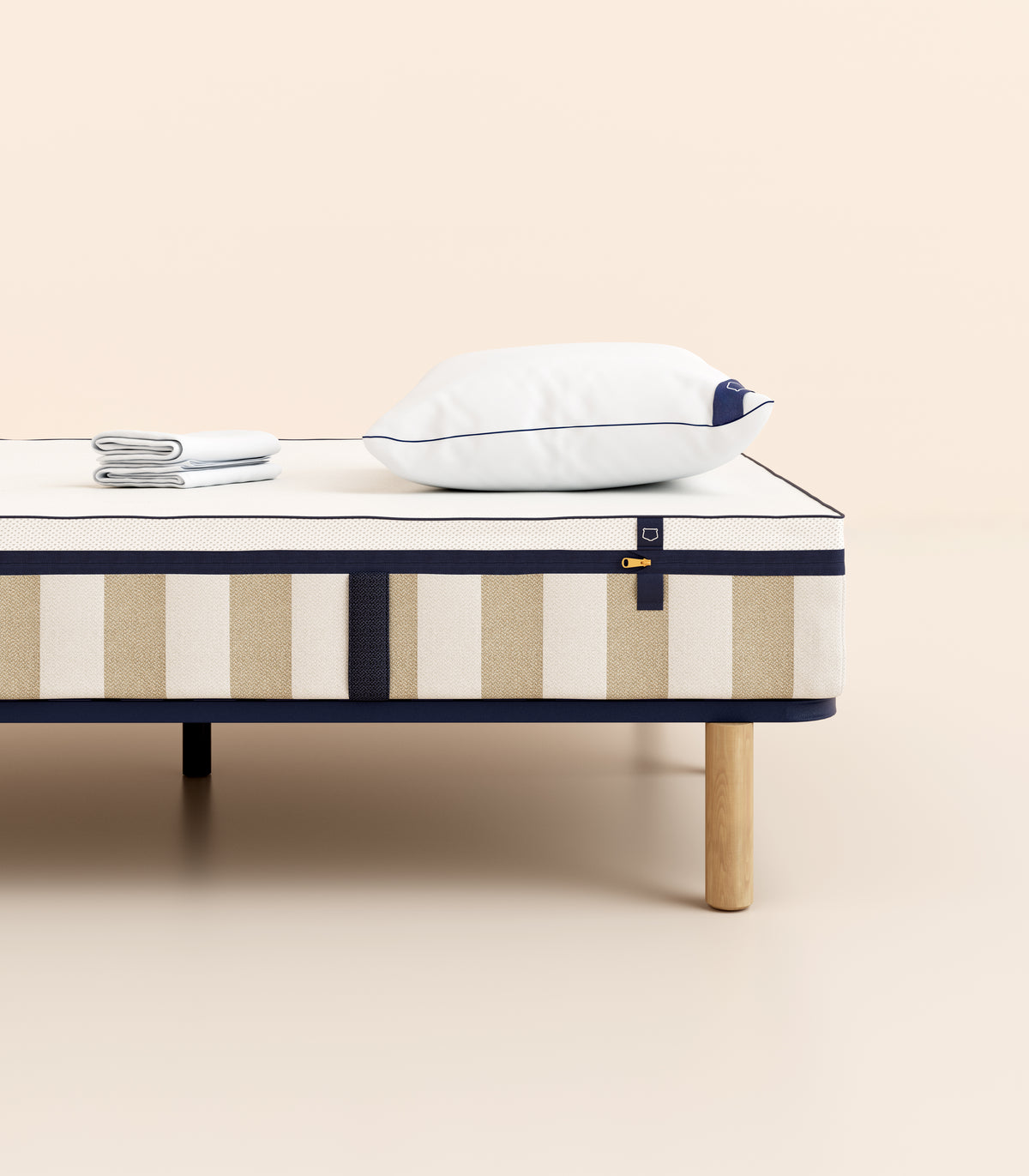 Pack lit 2 places Hybride Matelas Hybride-Hybride-Sommier à lattes-Plus