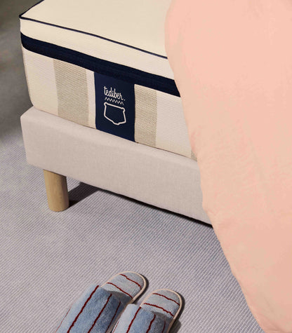 Pack lit 1 place Hybride Matelas Hybride-Hybride-Sommier à lattes-Plus