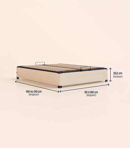 Sommier coffre Beige-Standard