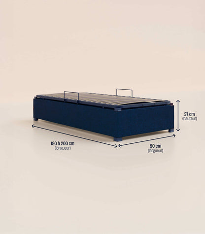 Lit coffre enfant Bleu-Plus