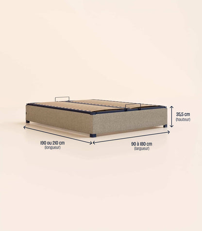 Sommier coffre Gris-Standard