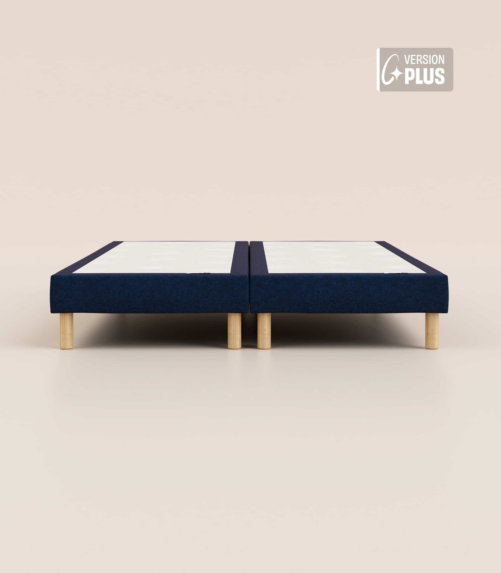 Sommier tapissier - Beige Bleu-Bibloc-Pieds Bleus-Standard