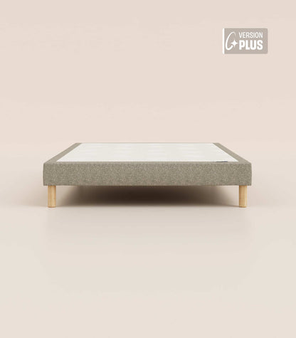 Sommier tapissier Gris-Pieds Hêtre clair-Plus