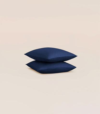 Taies d'oreiller en satin de coton Taies d'oreiller en satin de coton - Bleu meltem